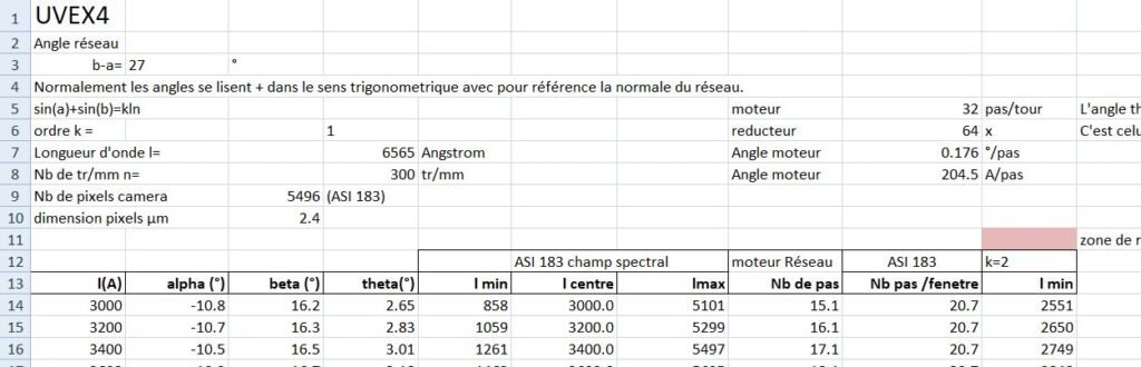 Le fichier Excel de calcul.