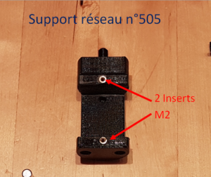 505_support_réseau.stl, 2 inserts de 2mm pour les calles qui maintiennent le réseau dans son logement.