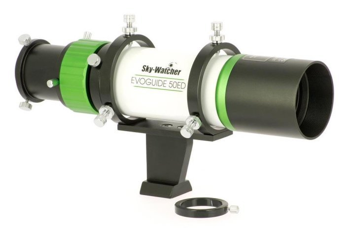 Chercheur-guideur Sky-Watcher Evoguide 50ED sur son support