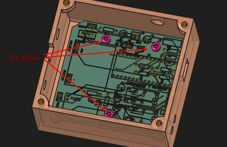 Pour fixer la carte du module de commande 3 vis M3x5