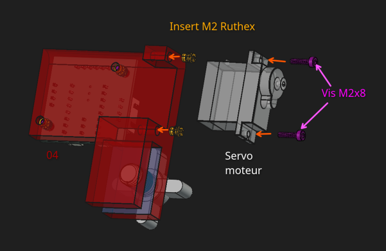Mise en place du servo moteur.